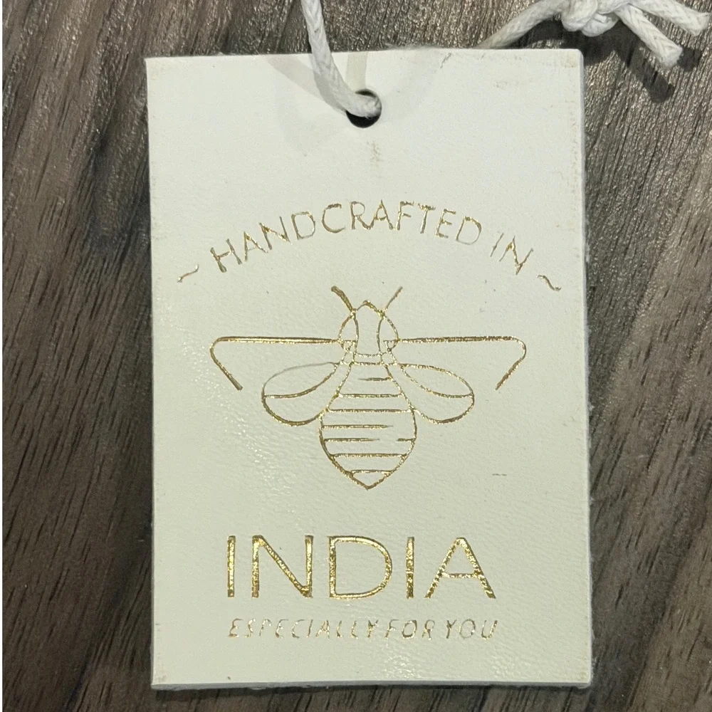 Handcrafted Wood & Metal Bumblebee 3-Section Decorative Tray Platter NWT 21